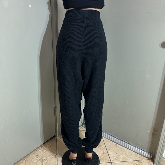 INC Fuzzy Knit Joggers with Sequence on side, side pockets, drawstring waist - Picture 16 of 17